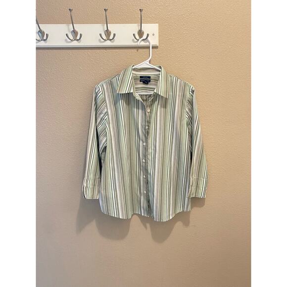 Westbound Woman wrinkle free cotton blend blouse size 14P - Picture 2 of 8